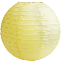 Lampion jaune (2 pièces) diamètre 30 cm
