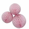 Papieren honeycombs roze (3 stuks)