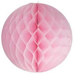Papieren honeycomb roze 30 cm (2 stuks)