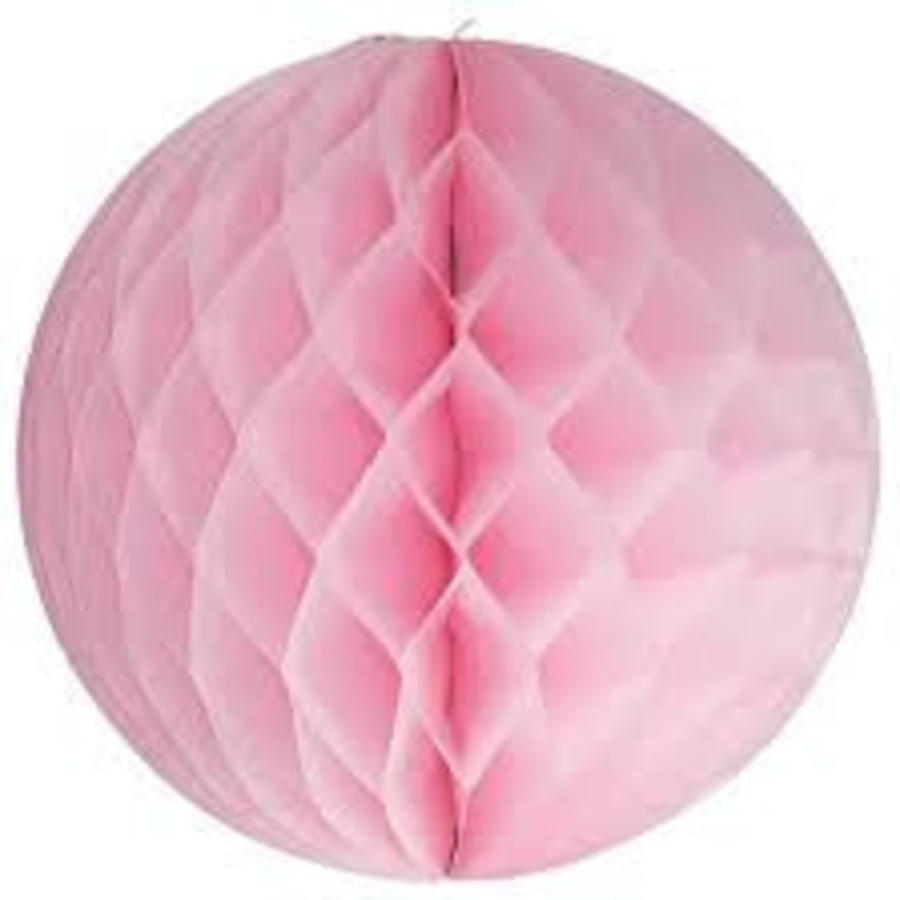 Papieren honeycomb roze 30 cm (2 stuks)-1