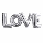 Ballon aluminium Love d'argent