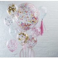 thumb-Ballon à confettis or (5pcs)-2