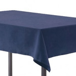 Blauw linnen tafelkleed groot (verhuur)