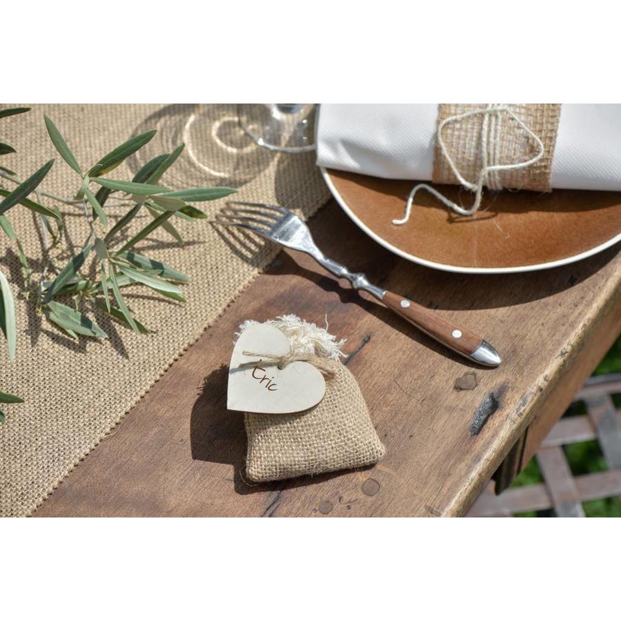 Marque-place coeur naturel (10 pieces)-3