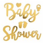 Sticker Babyshower goud
