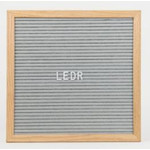 Letterbord vierkant hout grijs