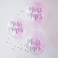 thumb-Confetti ballonen miss to mrs (5 stuks)-2