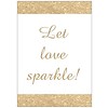 Perfect Decorations Kaartje A6 Let love sparkle (10 stuks)