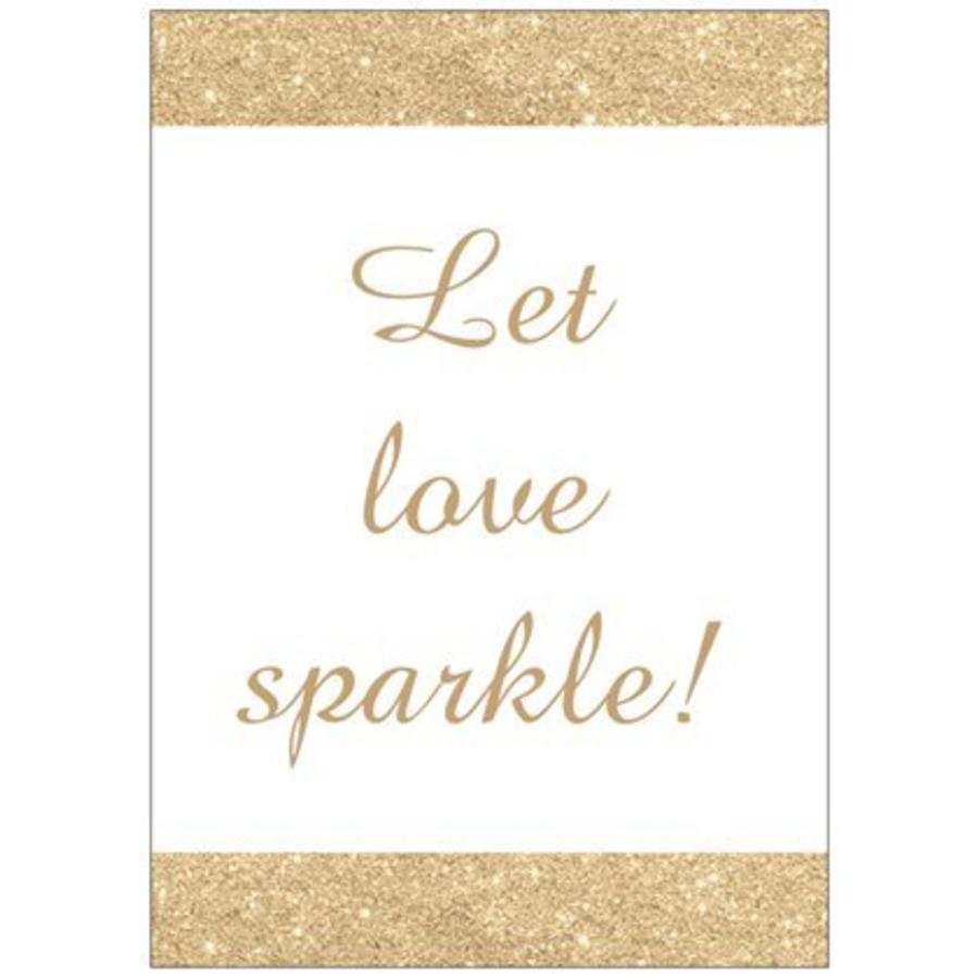 Kaartje A6 Let love sparkle (10 stuks)-1