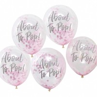 thumb-Ballonen About to pop roze (5 stuks)-1