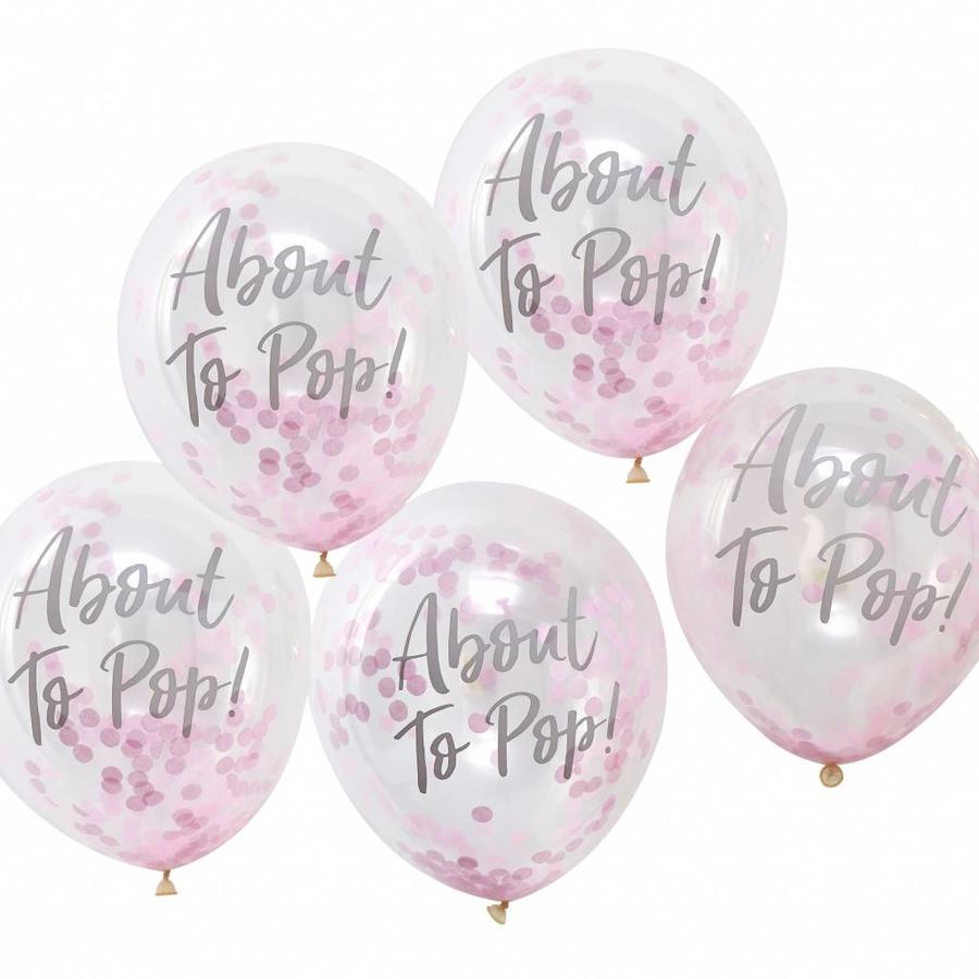 Ballon confetti About to pop rose (5 pcs)-1