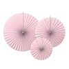 Perfect Decorations Papieren waaiers roze (3 stuks)