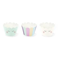 thumb-Moules à cupcakes en papier Licorne (6 pcs)-1