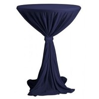 Nappe bleu pour table haute (location)
