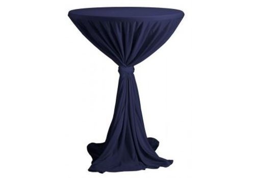 Nappe bleu pour table haute (location) 