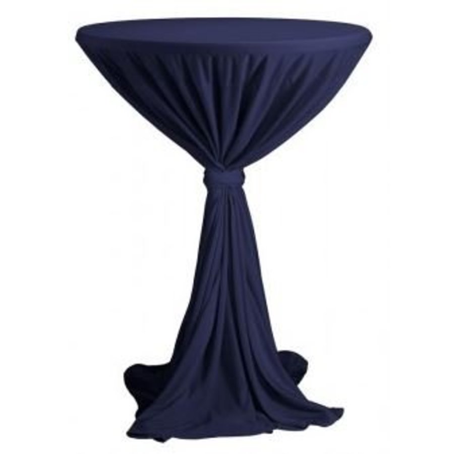 Nappe bleu pour table haute (location)-1