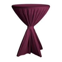 Nappe bordeaux pour table haute (location)