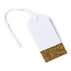 Perfect Decorations Tags etincelants papier blancs 8 pcs