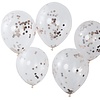 Perfect Decorations Ballons confettis Rose Gold (5 pieces)