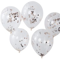 thumb-Ballons confettis Rose Gold (5 pieces)-1