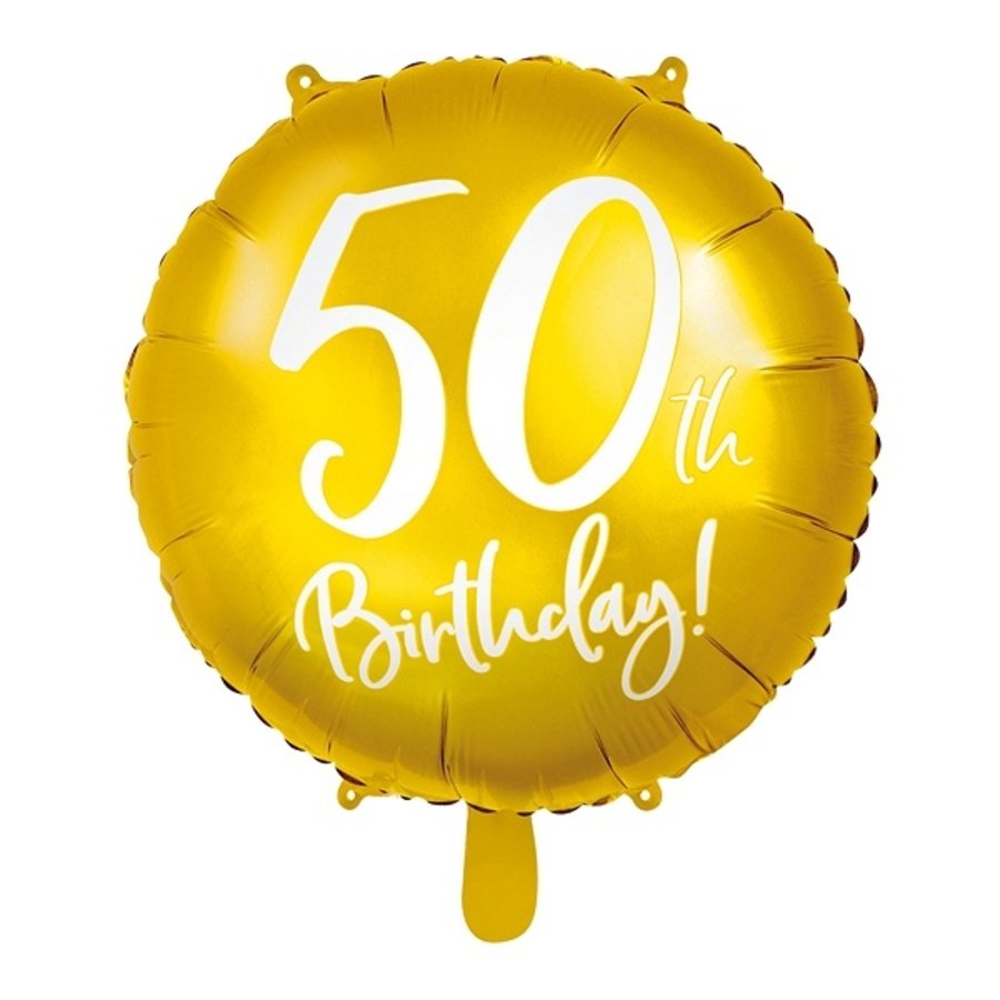 Folieballon goud 50th Birthday-1