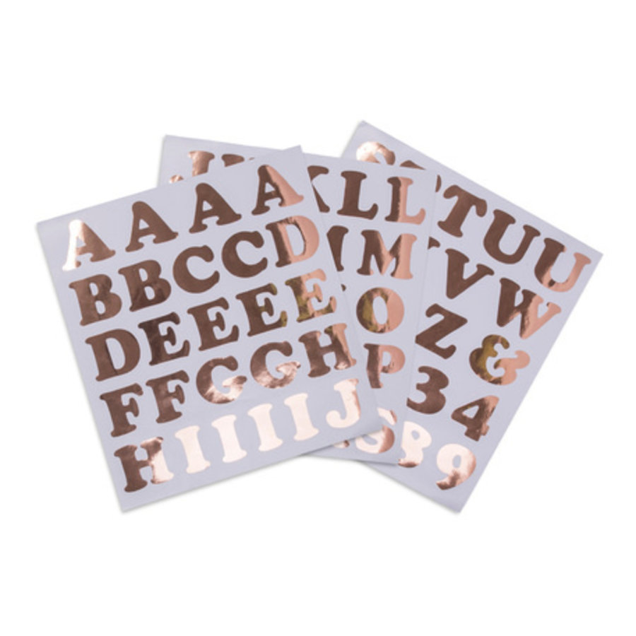 Stickers alphabets rose gold (71 pcs)-2