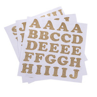 thumb-Lettersticker glitter goud (71 stuks)-1