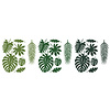 Perfect Decorations Feuille vert tropical  (21pcs)