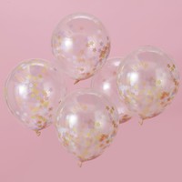 thumb-Confettiballon  ster pastel (5 stuks)-2