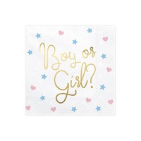 thumb-Servetten Boy or Girl (20 st.)-1