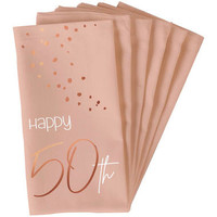 Serviettes en papier 50 ans corail (10 pcs)