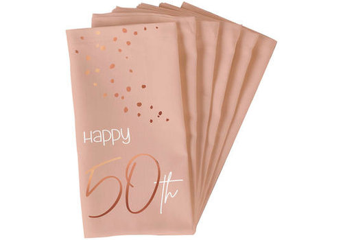 Serviettes en papier 50 ans corail (10 pcs) 