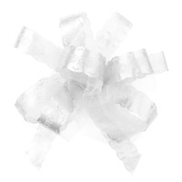 thumb-Noeud Automatique En Tulle Blanc (5pcs)-1