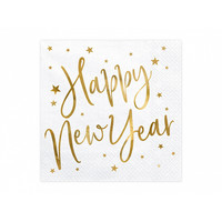 thumb-Serviettes en papier Happy New Year or (20 pcs)-1