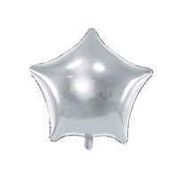 thumb-Folieballon ster zilver (70 cm)-1