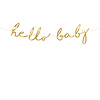 Perfect Decorations Guirlande Hello Baby doré