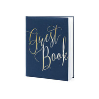 thumb-Gastenboek blauw goud-1