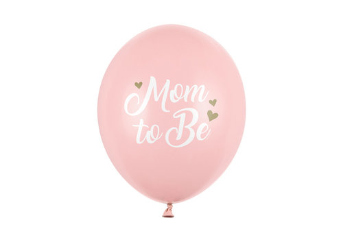 Ballons Mom to be rose (6 pièces) 