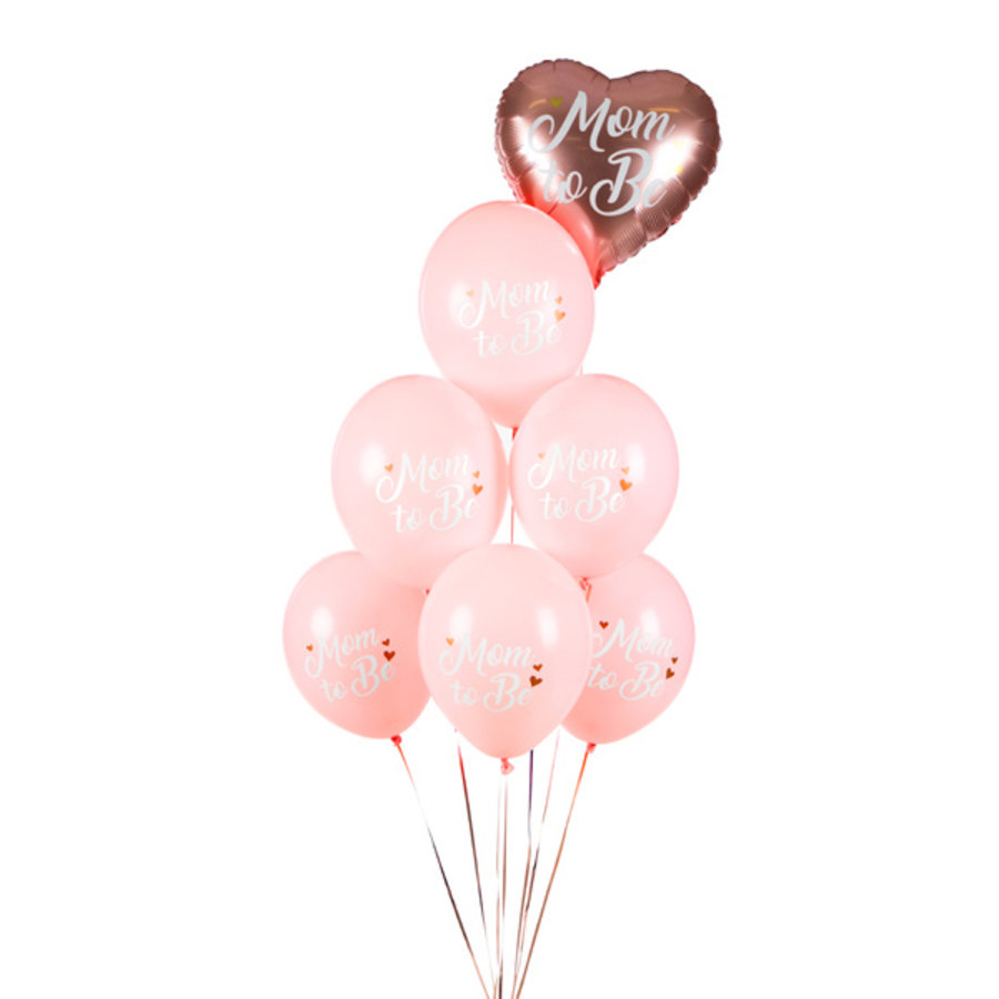 Ballonen Mom to be roze (6 stuks)-2