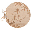 Perfect Decorations Livre d'or en bois "Oh Baby"