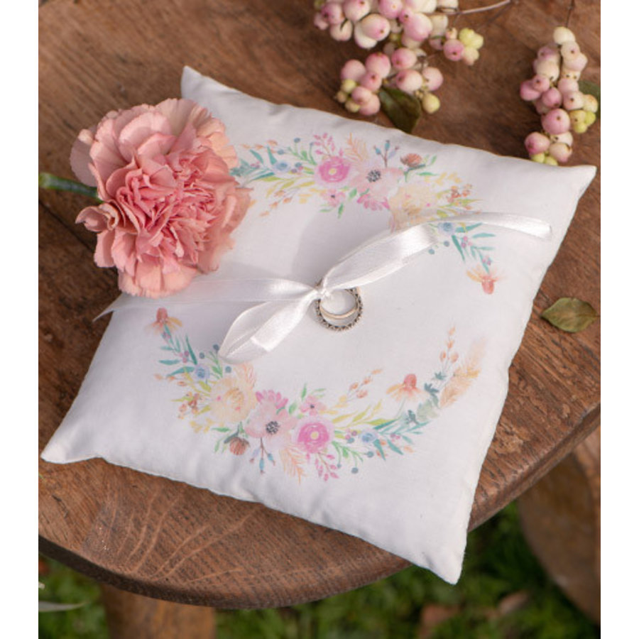 Coussin Mariage fleuri-2