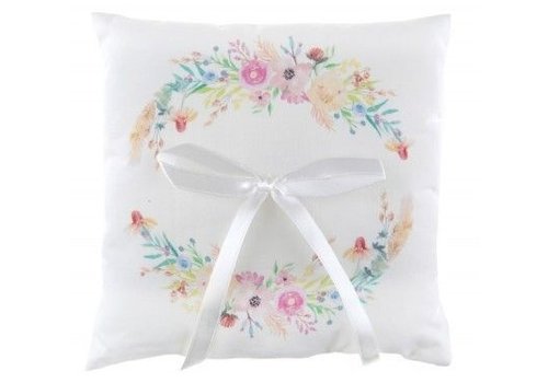 Coussin Mariage fleuri 