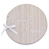 Perfect Decorations Livre d'or rond  en bois