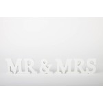 Mr en Mrs houten letters
