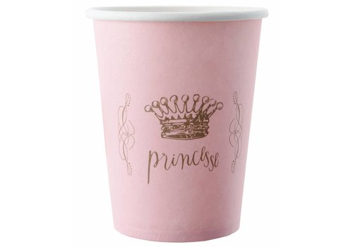 Roze bekertjes prinses (6 stuks) 