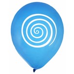 Ballon spiraal blauw (8 stuks)