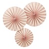 Perfect Decorations Papieren waaier roze (3 stuks)