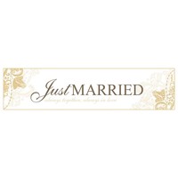 Just Married nummerplaat goud