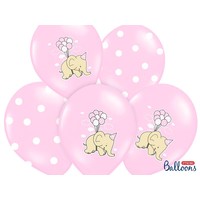 thumb-Roze ballonnen olifant (6 stuks)-1