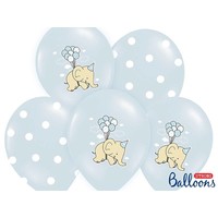 thumb-Blauwe ballonnen olifant (6 stuks)-1